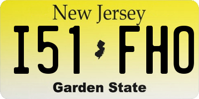 NJ license plate I51FHO
