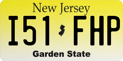 NJ license plate I51FHP