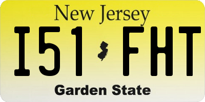 NJ license plate I51FHT