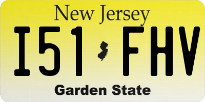 NJ license plate I51FHV