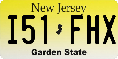 NJ license plate I51FHX