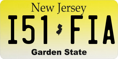 NJ license plate I51FIA