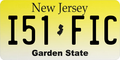 NJ license plate I51FIC