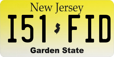 NJ license plate I51FID