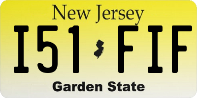 NJ license plate I51FIF