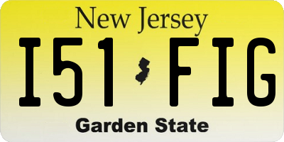 NJ license plate I51FIG