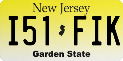 NJ license plate I51FIK