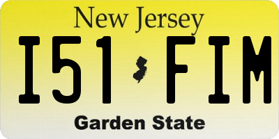 NJ license plate I51FIM