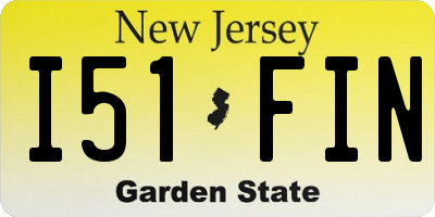NJ license plate I51FIN