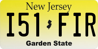 NJ license plate I51FIR