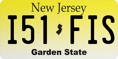 NJ license plate I51FIS