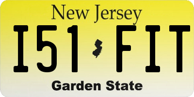 NJ license plate I51FIT