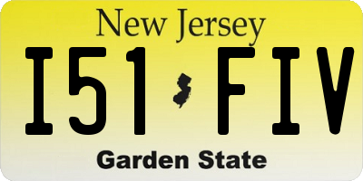 NJ license plate I51FIV
