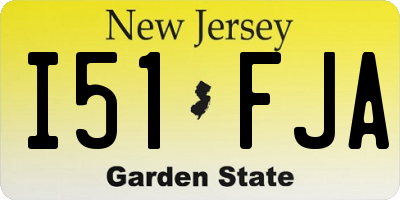 NJ license plate I51FJA