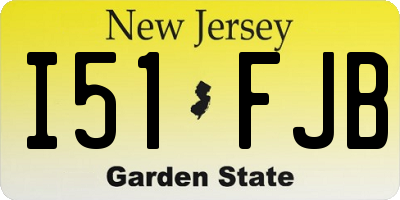 NJ license plate I51FJB