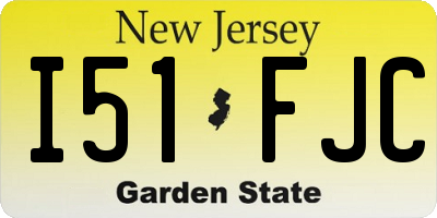 NJ license plate I51FJC