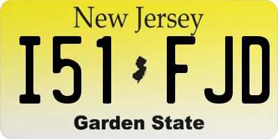 NJ license plate I51FJD