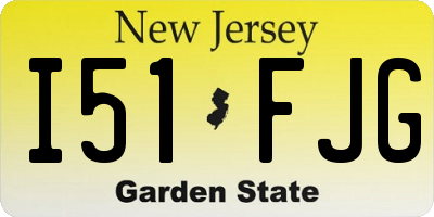 NJ license plate I51FJG