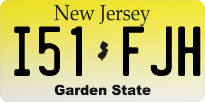 NJ license plate I51FJH
