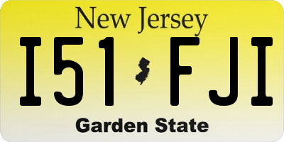 NJ license plate I51FJI