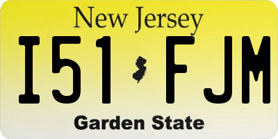 NJ license plate I51FJM