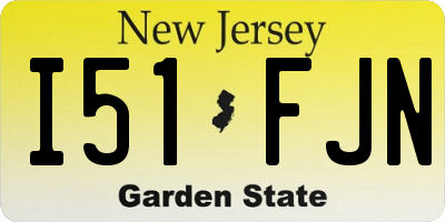 NJ license plate I51FJN