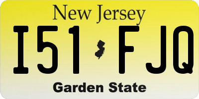 NJ license plate I51FJQ