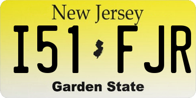 NJ license plate I51FJR