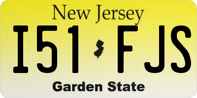 NJ license plate I51FJS