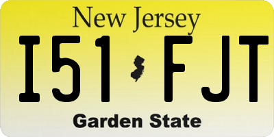 NJ license plate I51FJT