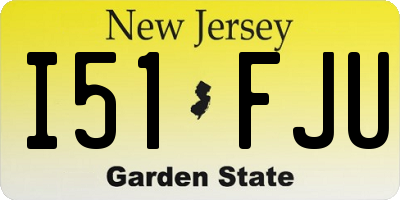 NJ license plate I51FJU