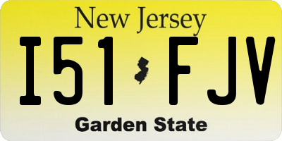 NJ license plate I51FJV