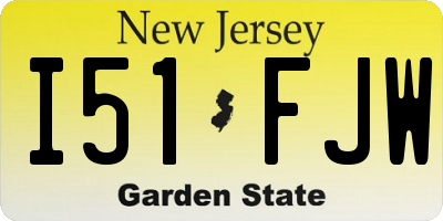 NJ license plate I51FJW