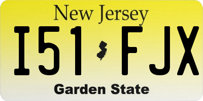 NJ license plate I51FJX