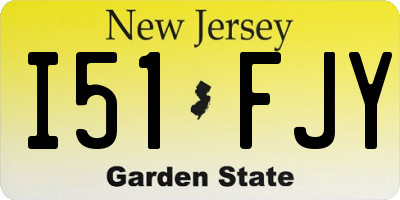NJ license plate I51FJY