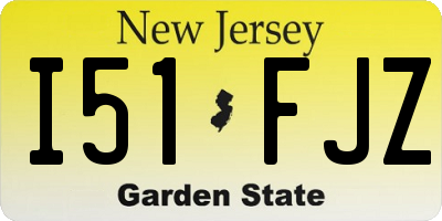 NJ license plate I51FJZ