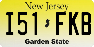 NJ license plate I51FKB