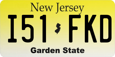 NJ license plate I51FKD