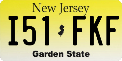 NJ license plate I51FKF