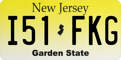 NJ license plate I51FKG