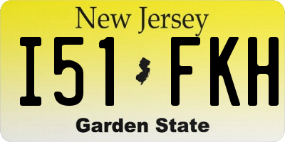 NJ license plate I51FKH