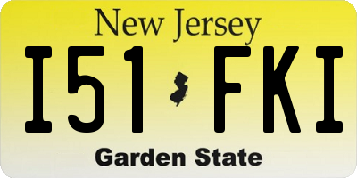 NJ license plate I51FKI