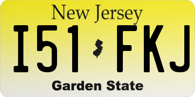 NJ license plate I51FKJ