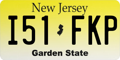 NJ license plate I51FKP
