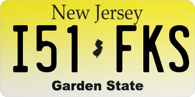 NJ license plate I51FKS