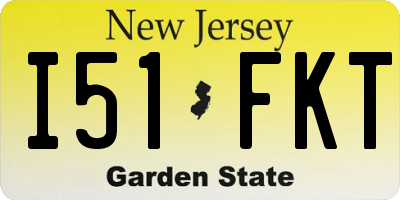 NJ license plate I51FKT