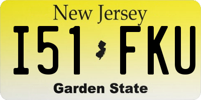 NJ license plate I51FKU