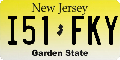 NJ license plate I51FKY