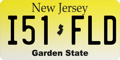 NJ license plate I51FLD