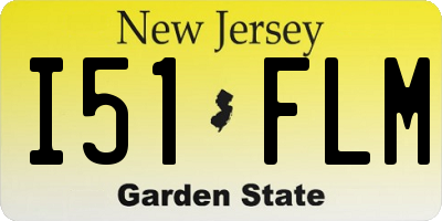 NJ license plate I51FLM
